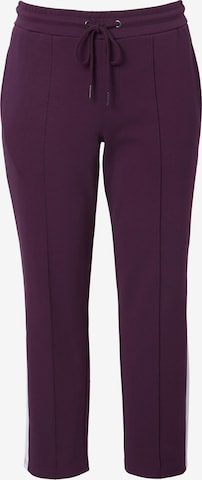 Regular Pantalon Ulla Popken en violet : devant