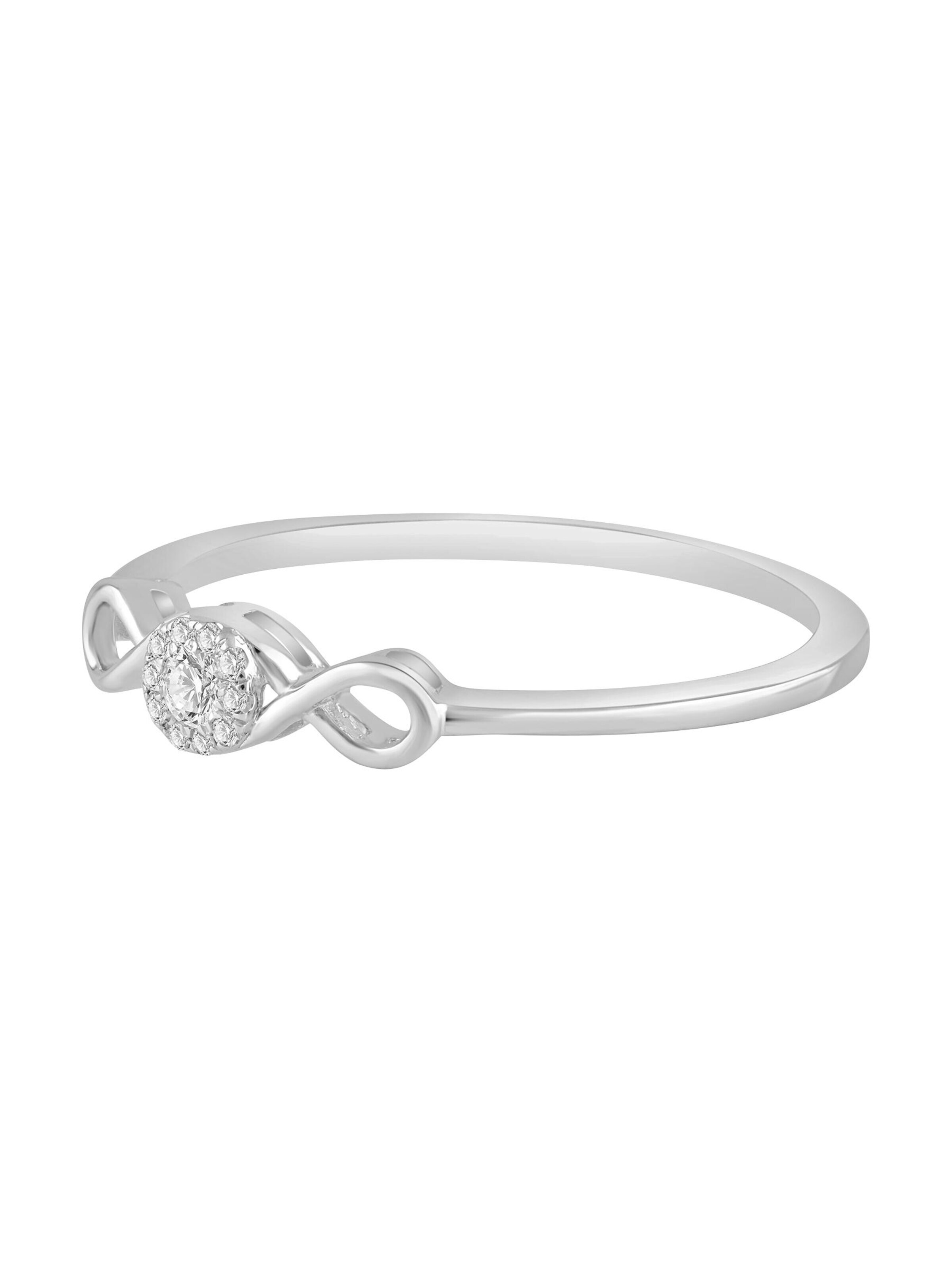 Diamant Exquis Ring 'Ring aus 375 Weißgold mit Diamant' in Silver