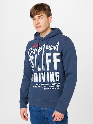 Sweat-shirt CAMP DAVID en bleu : devant