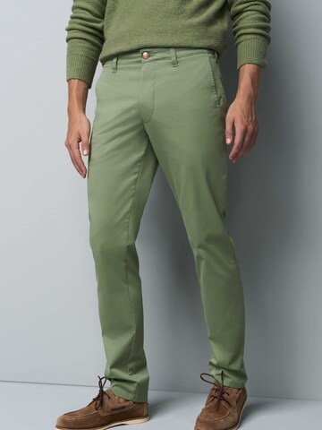 Regular Pantalon chino 'M5' MEYER en vert : devant