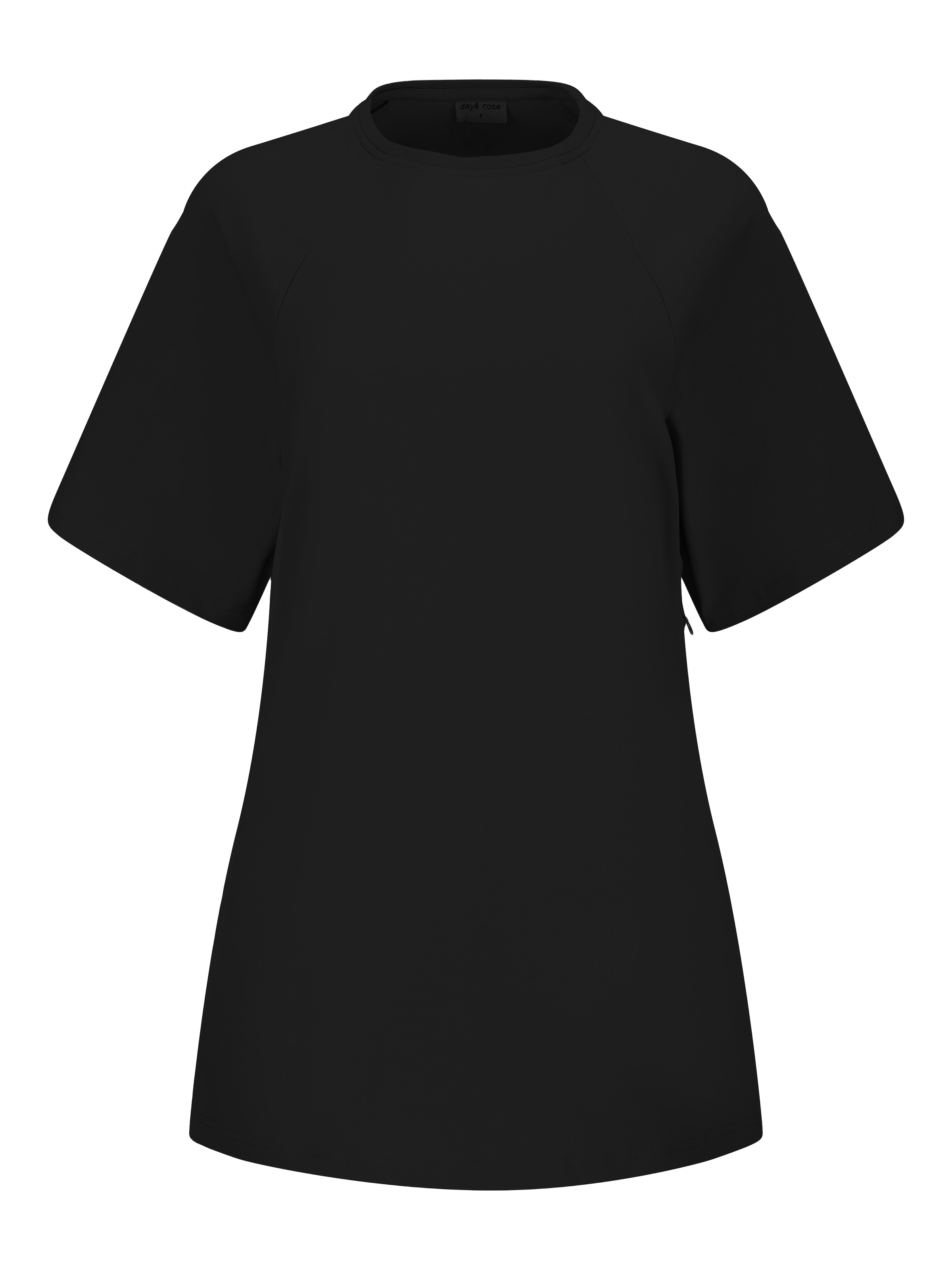 dayê rose Oversizeshirt 'Heather'‌‌‌‌‌‌‌‌‌‌ in Schwarz: Vorderseite