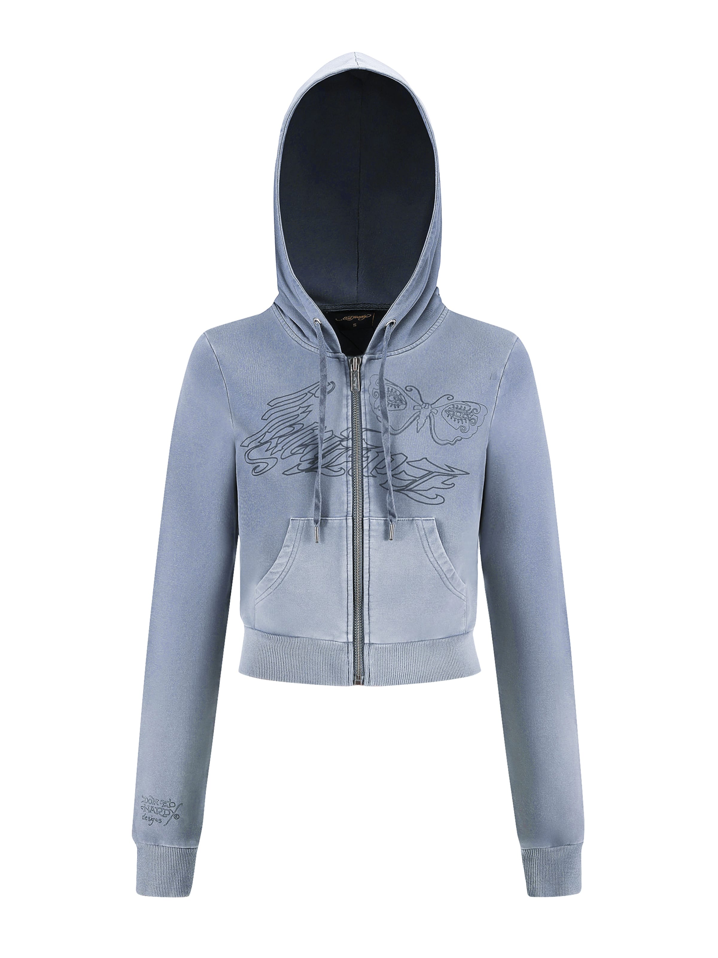 Ed Hardy Sweatjakke i grå