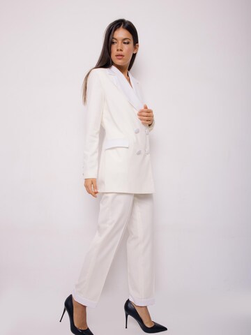 CACTUS THE BRAND Bootcut Byxa 'Cactus the Brand, Pantaloni cu croiala ampla, Lila, M' i beige: framsida