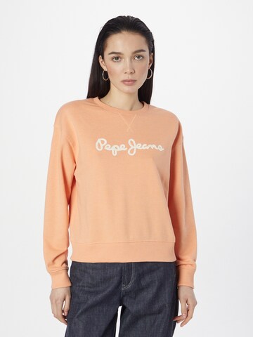 Pepe Jeans - Sweatshirt 'Nanettes' em laranja: frente