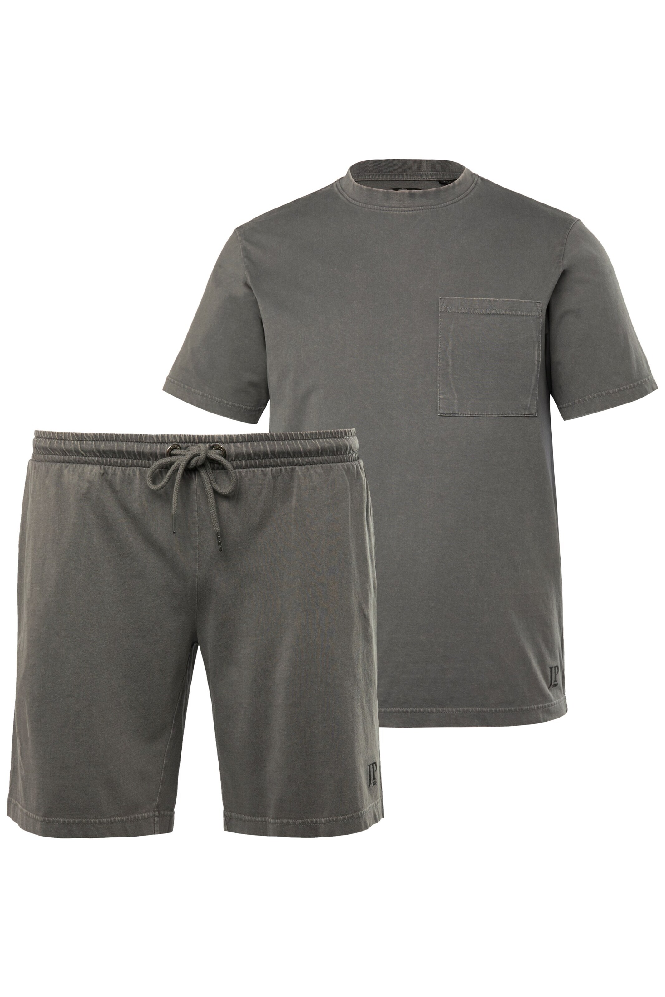 JP1880 Pyjama kort in Grijs: voorkant