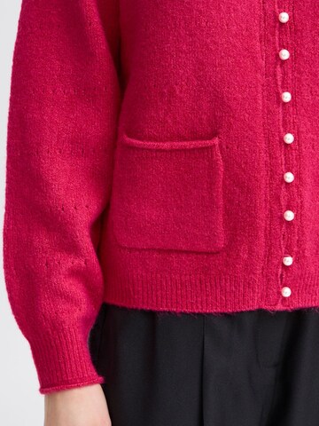 ICHI Knit cardigan ' IHBANISE CA ' in Pink