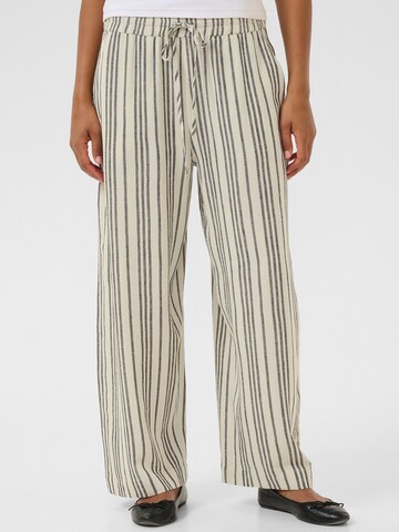 Kaffe Wide leg Trousers in Beige: front