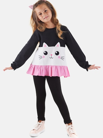 Completo per l'allenamento 'Cat' di Denokids in nero: frontale