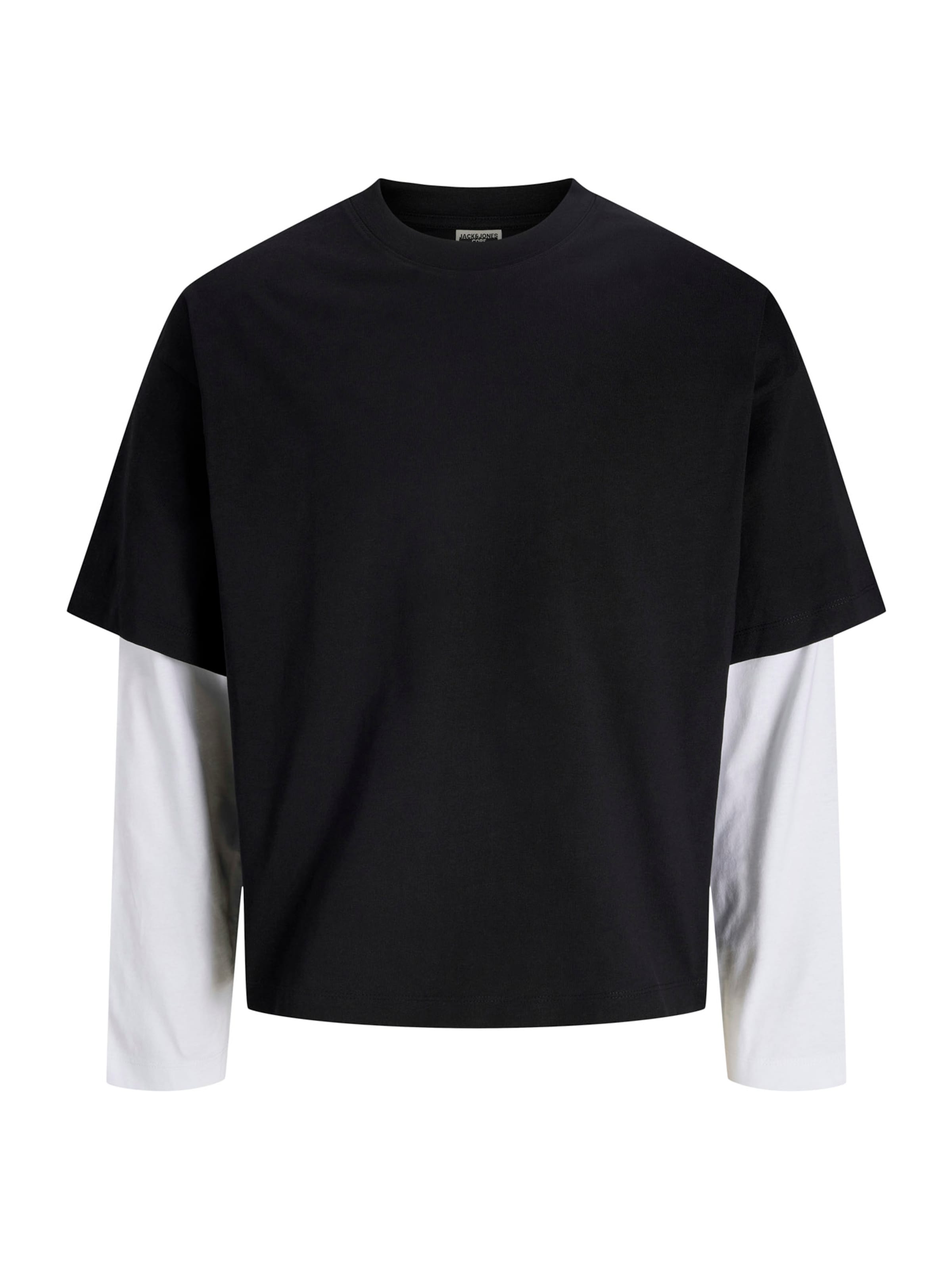 JACK & JONESMajica 'JCOBIARRITZ' - crna boja: prednji dio