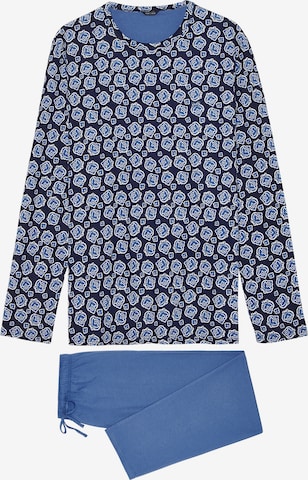 HOM Pyjama lang ' Riviera ' in Blauw: voorkant