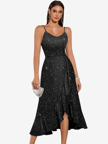 Zapaka Cocktailkleid in Schwarz: Vorderseite