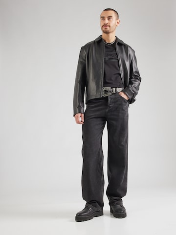 DIESEL Shirt 'T-ADJUST-BIGOVAL' in Black