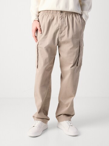 Loosefit Pantalon cargo Calvin Klein Jeans en marron : devant