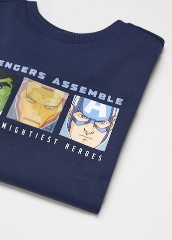 MANGO KIDS T-shirt 'Heroes' i blå