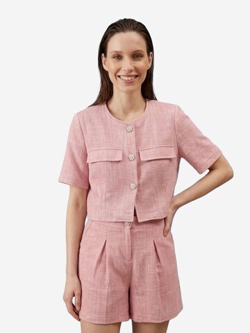 Pantalons de tailleur My fashion en rose : devant