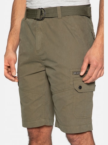 Regular Pantalon cargo 'Propane' Threadbare en vert