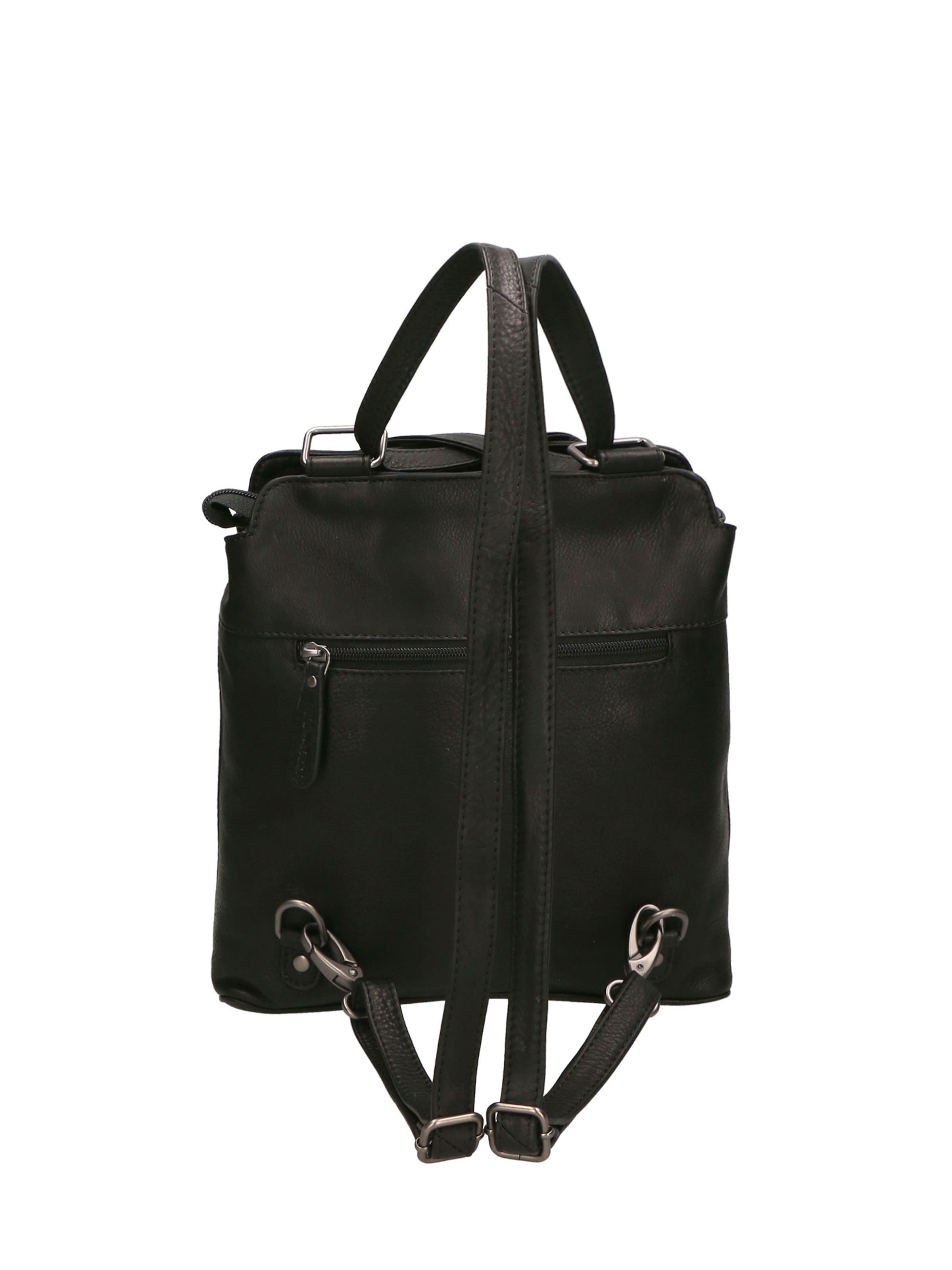 Borsa a spalla 'Borsa Uomo Vera Pelle Convertibile Spalla Zaino' di HILL BURRY in nero