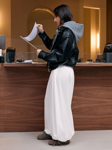 Bershka Barrel Nadrág - fehér