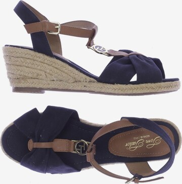 TOM TAILOR Sandals & High-Heeled Sandals in 39 in Blue: front