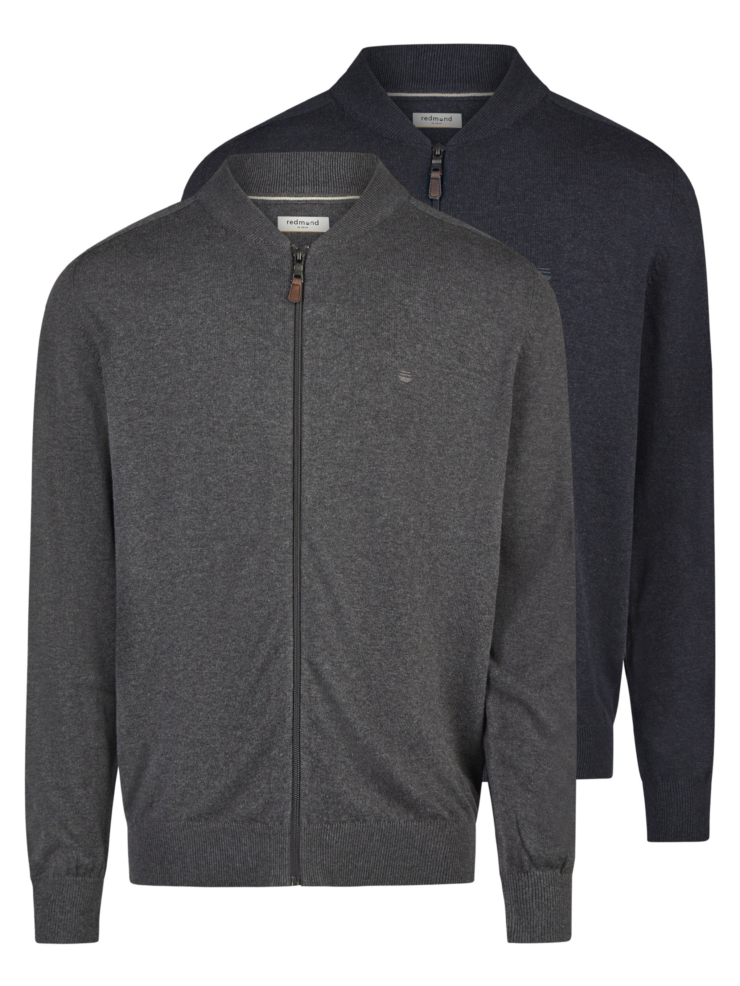 redmond Knit cardigan 'Basic' in Grey: front
