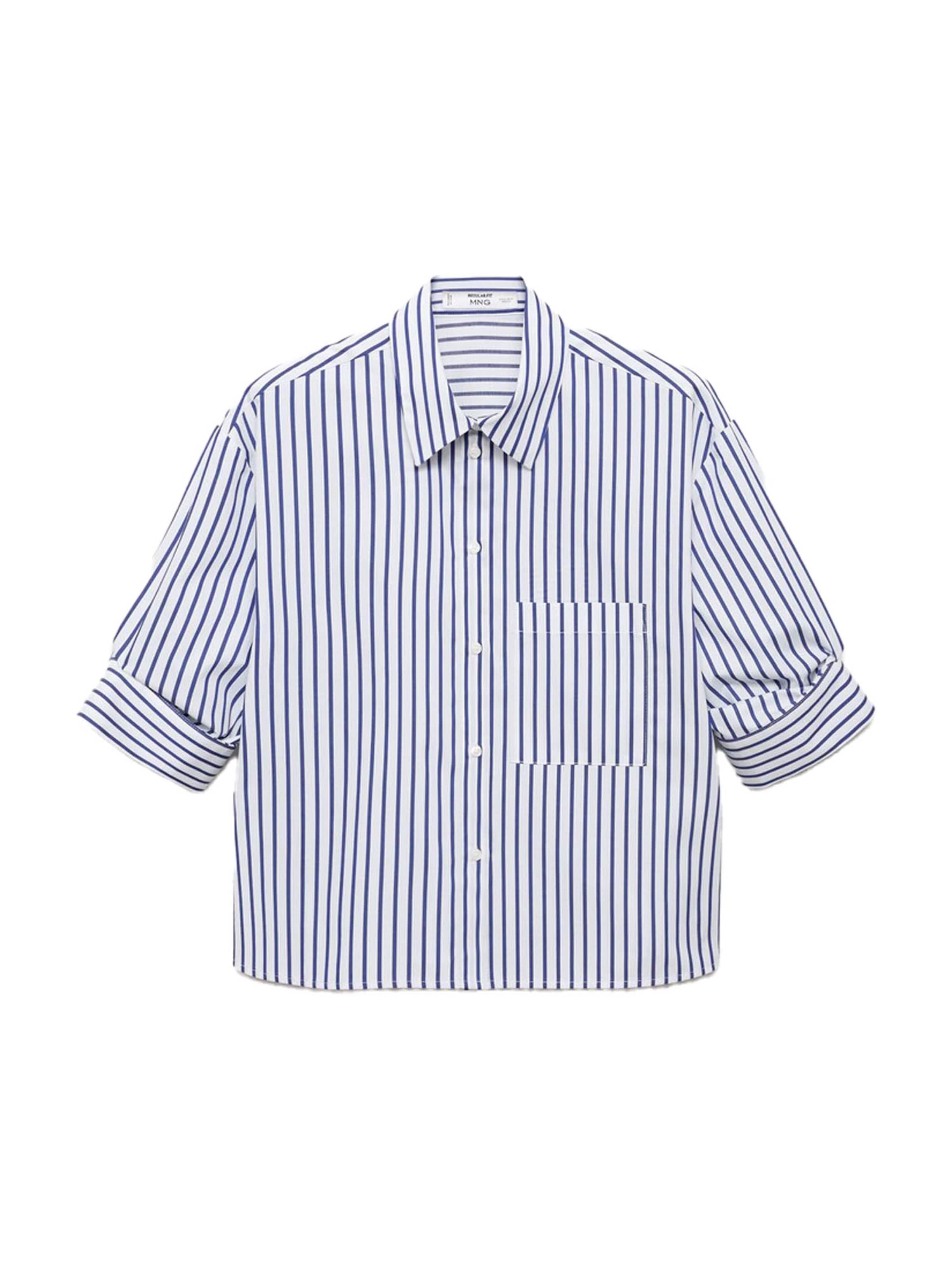 MANGO Bluse 'GIGI' in blau / weiß, Produktansicht