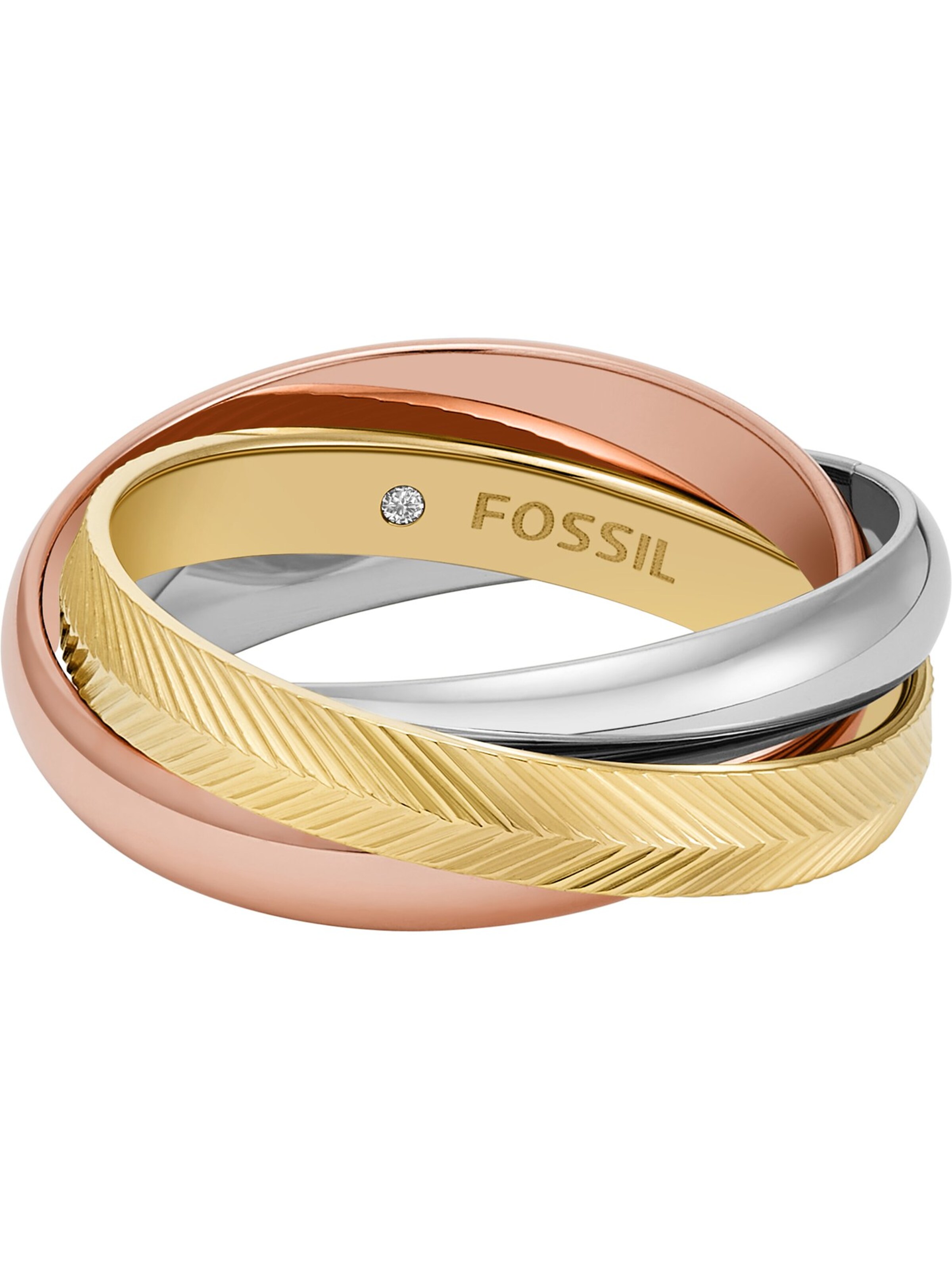 FOSSIL Ring in Gold: Vorderseite