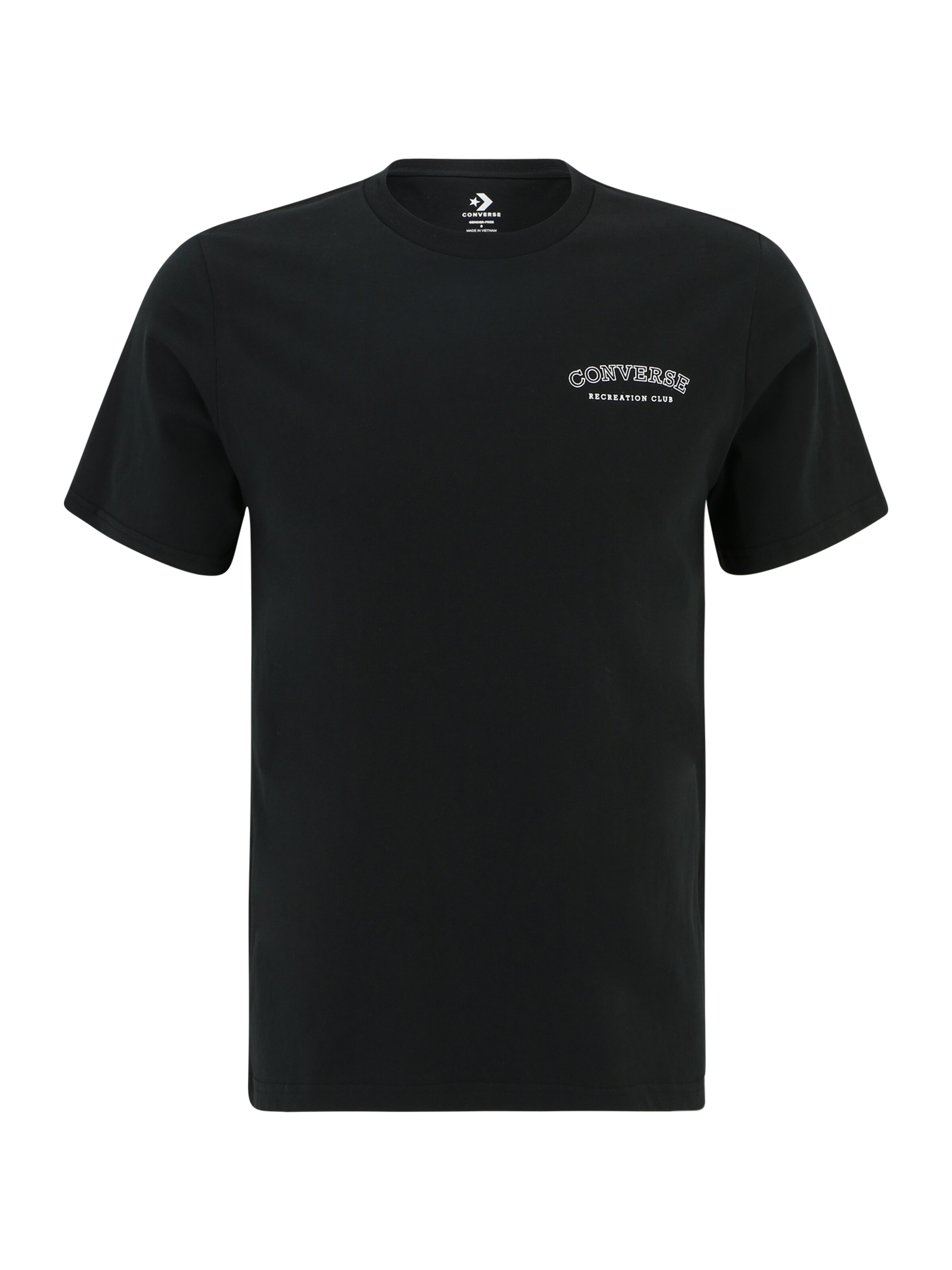 CONVERSE T-Shirt 'Go-To' in Schwarz: Vorderseite