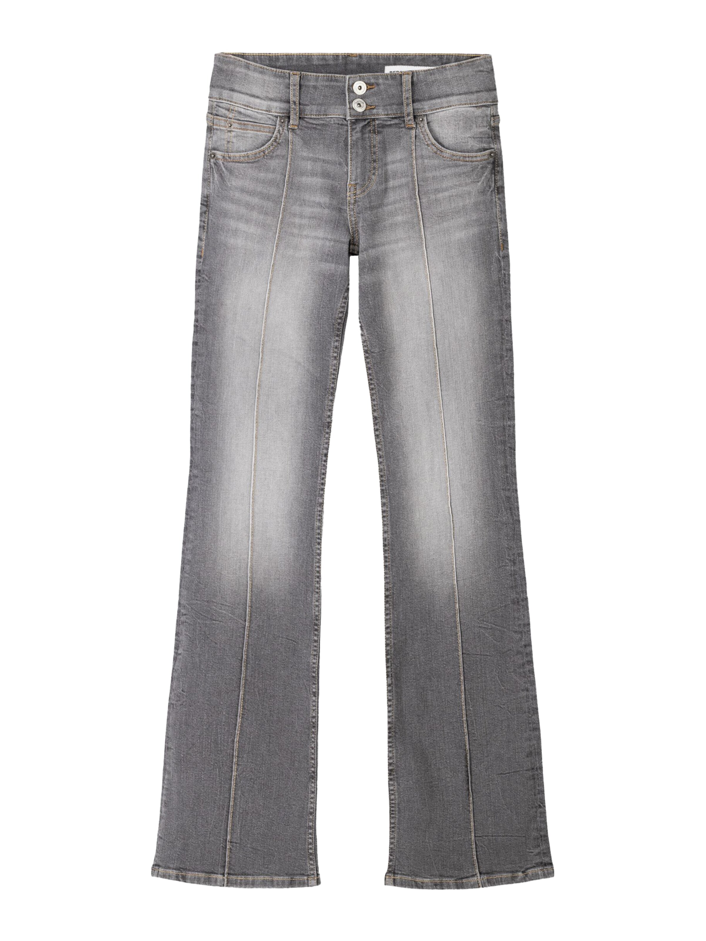 Jeans de la Bershka pe gri: față