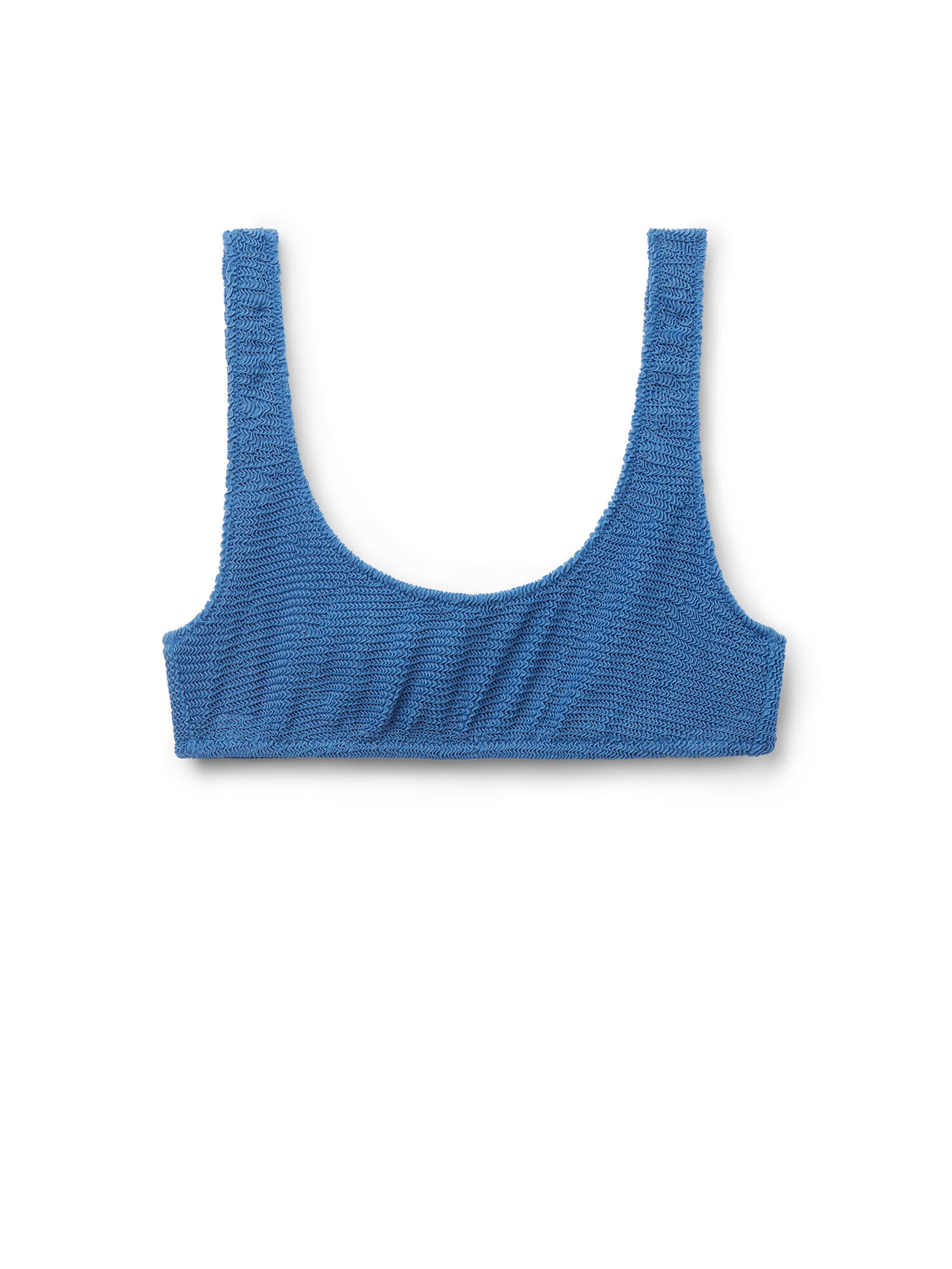 CALZEDONIA Bustier CRINKLE WAVES in Blau: Vorderseite