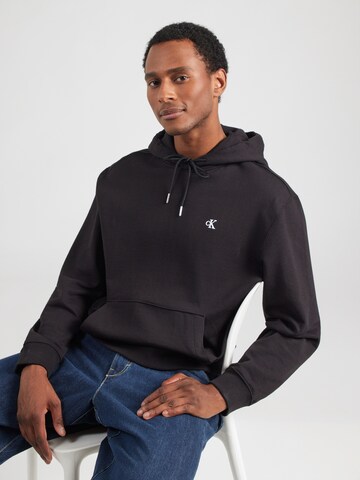 Felpa 'MONOGRAM' di Calvin Klein Jeans in nero: frontale