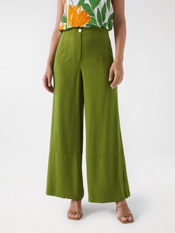 Salsa Jeans Wide Leg Hose in Grün: Vorderseite