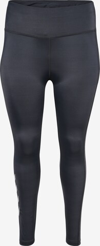 Hummel Skinny Sportbroek in Grijs: voorkant