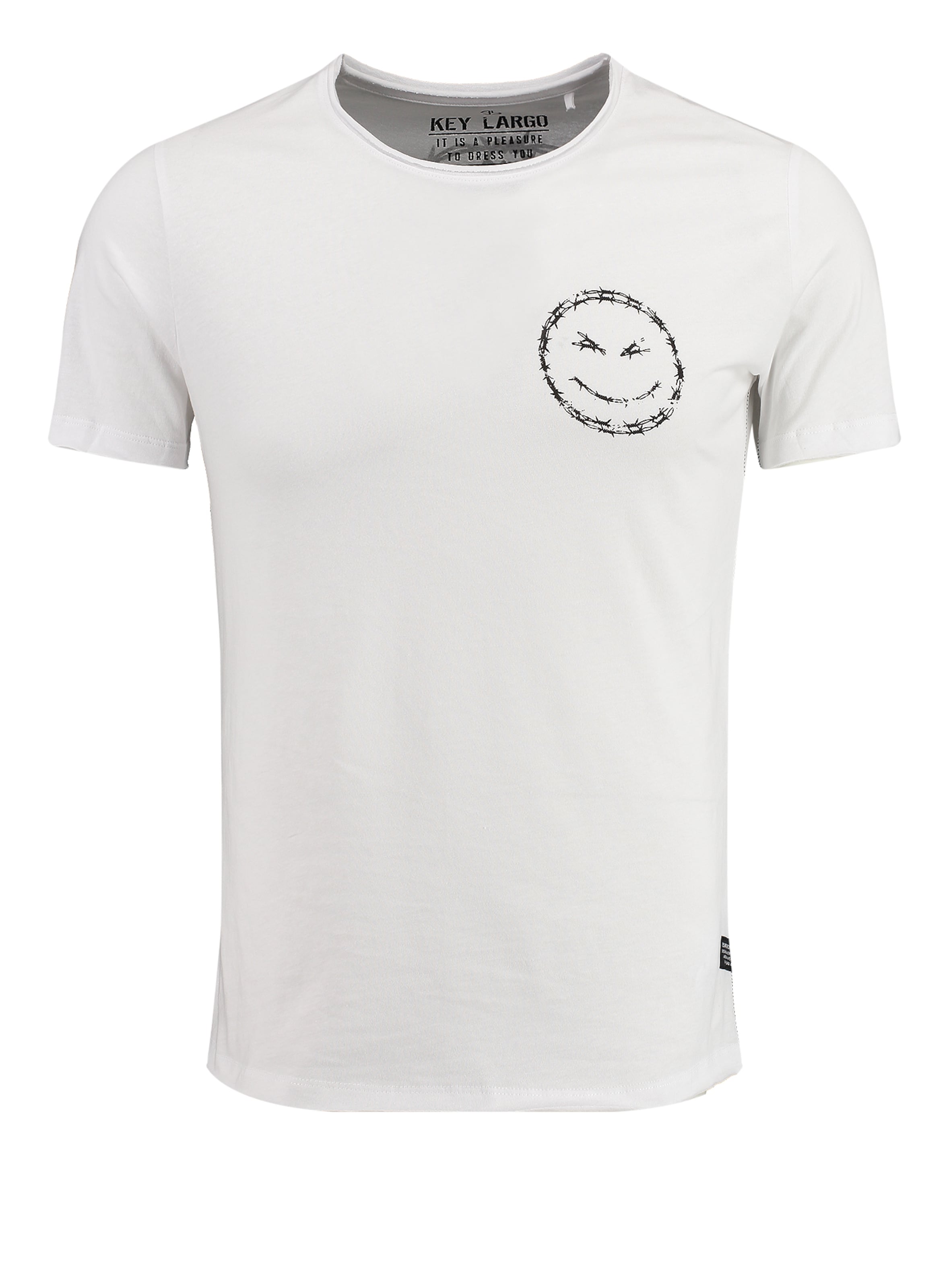 T-Shirt 'MT THINK' Key Largo en blanc : devant