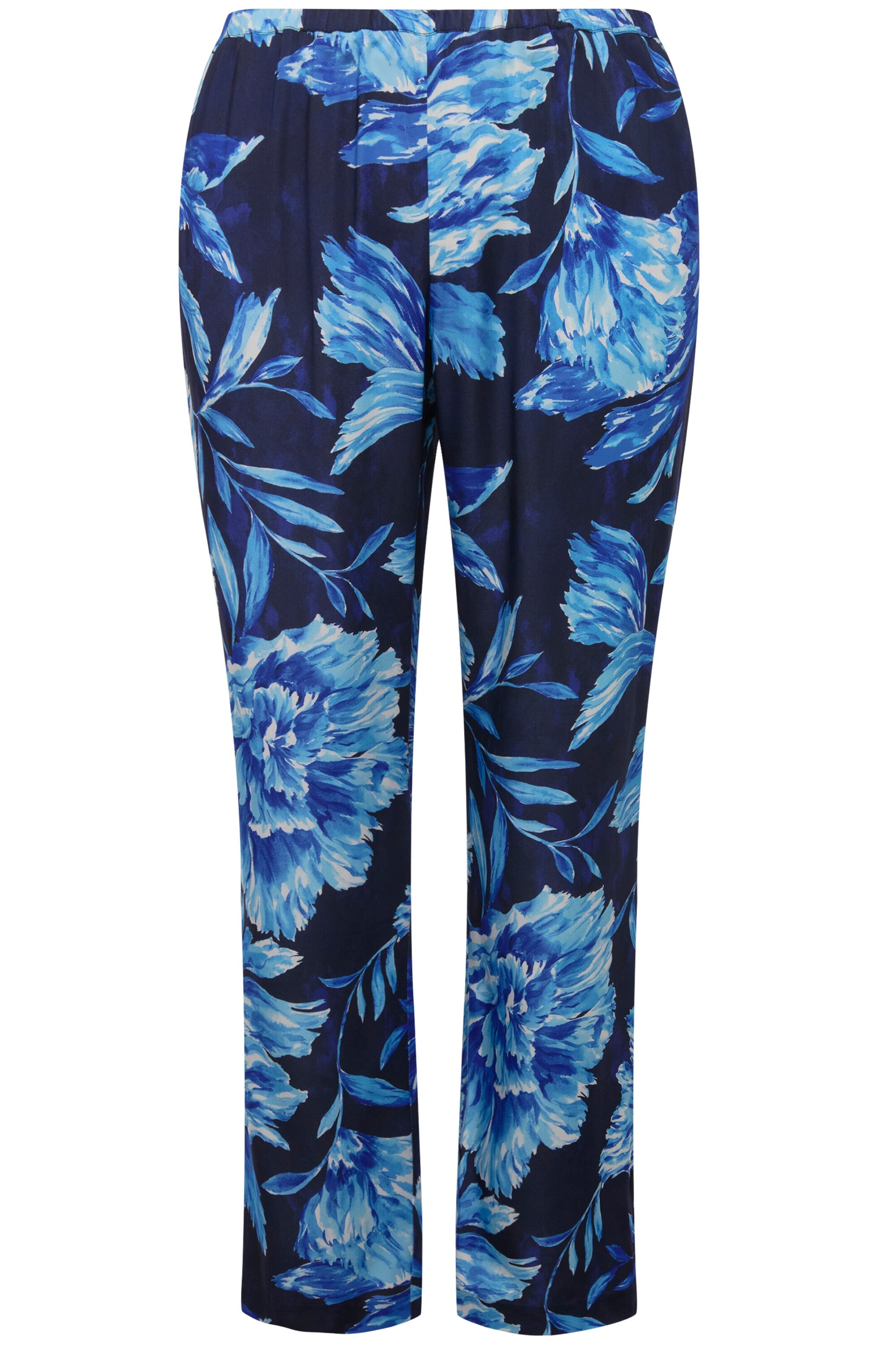 Ulla Popken Loosefit Broek in Blauw: voorkant