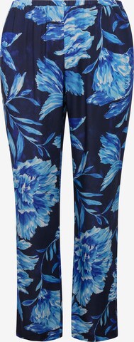 Ulla Popken Loosefit Broek in Blauw: voorkant