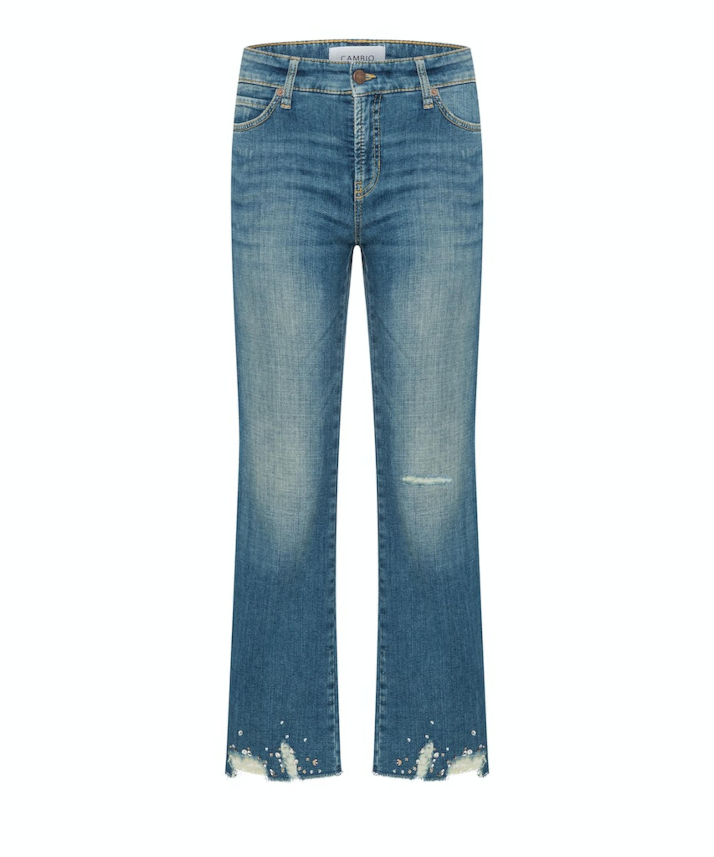 Cambio Bootcut Jeans in Blauw: voorkant