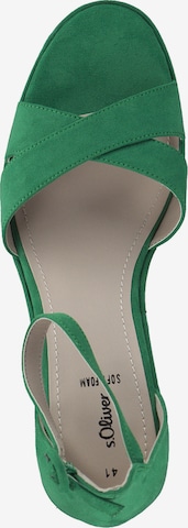 s.Oliver Sandalen met riem '28318' in Groen