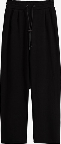 Bershka Normální Kalhoty – černá: přední strana