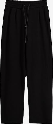 Bershka Normální Kalhoty – černá: přední strana