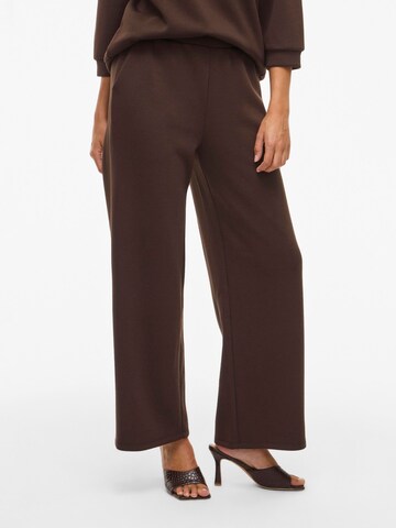 VILA Wide Leg Bukser 'VIReflect' i brun: forside