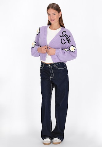 Cardigan swirly en violet