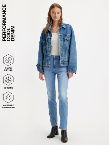 LEVI'S ® regular Jeans '724™ High Rise Straight Performance Cool' i blå