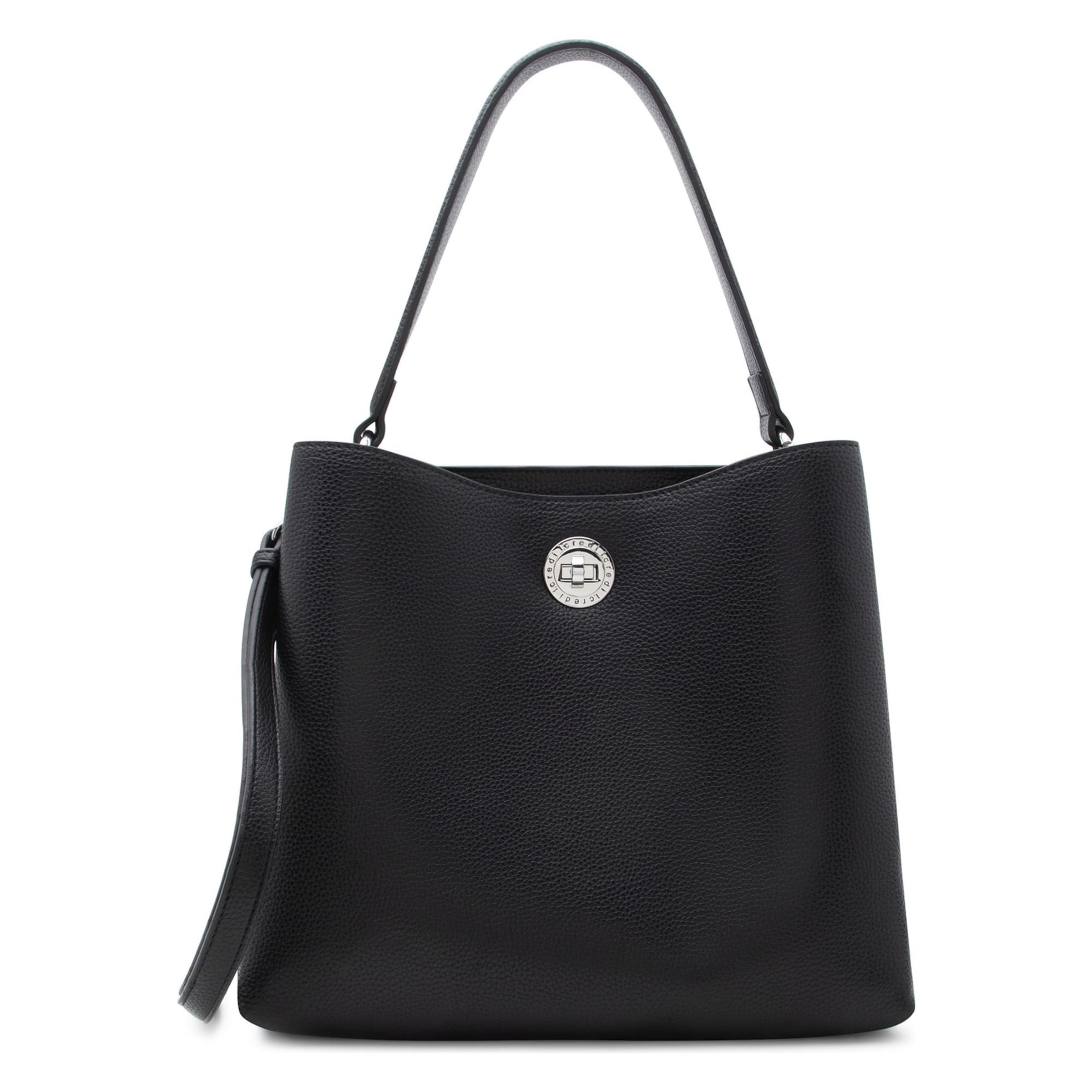 Borsa a spalla 'Rada' di L.CREDI in nero: frontale