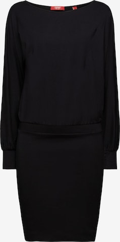 Robes en maille ESPRIT en noir : devant