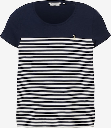 TOM TAILOR DENIM Tričko - Modrá: predná strana
