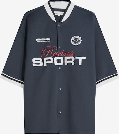 Bershka Paita värissä laivastonsininen / verenpunainen / valkoinen, Tuotenäkymä