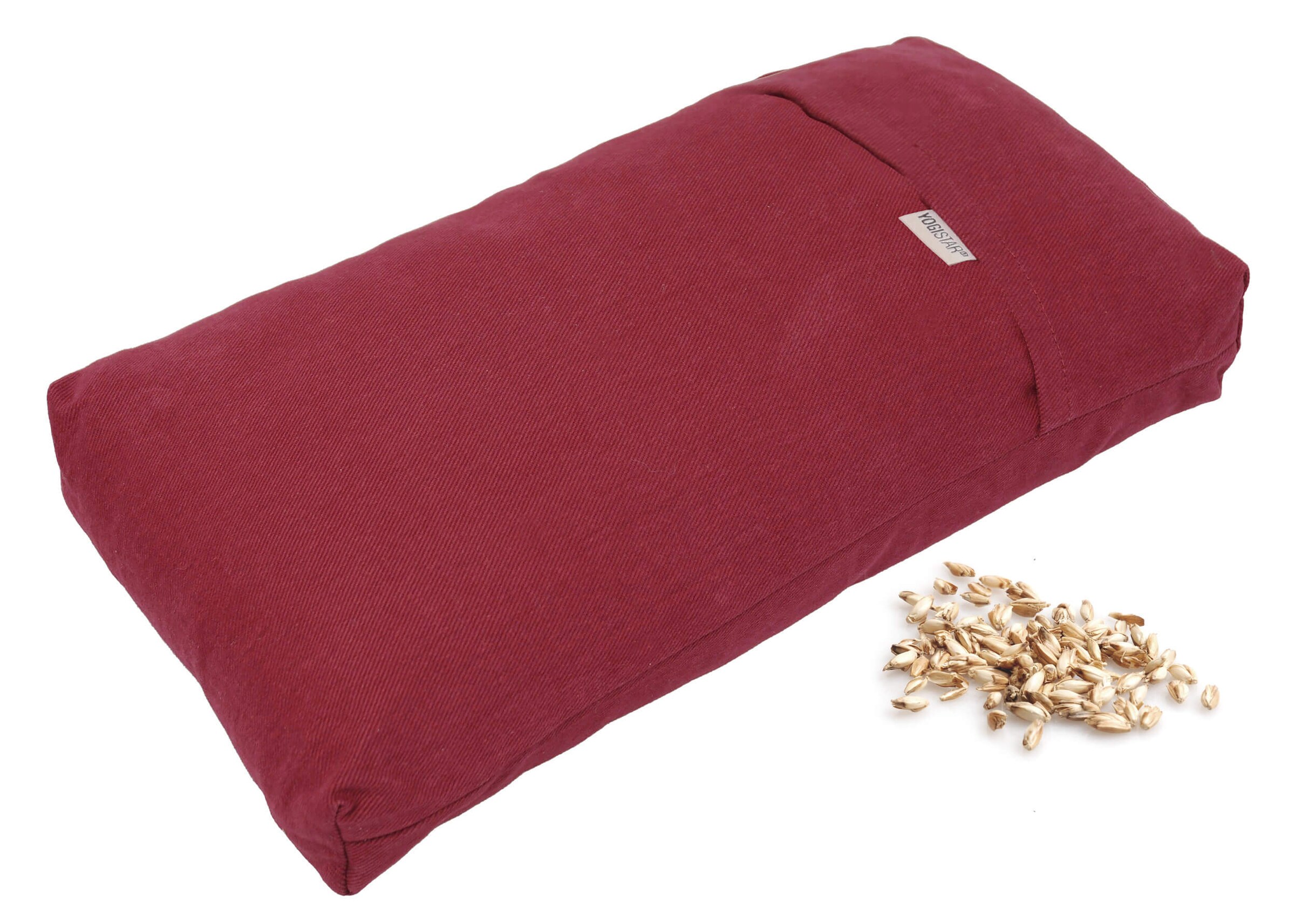 YOGISTAR.COM Yogakissen in Rot: Vorderseite