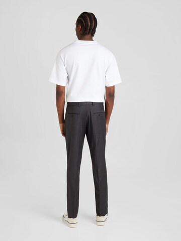 SELECTED HOMME Slim fit Trousers with creases 'SLHNEIL' in Grey