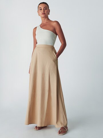 Gonna 'Saras' di Willa in beige: frontale