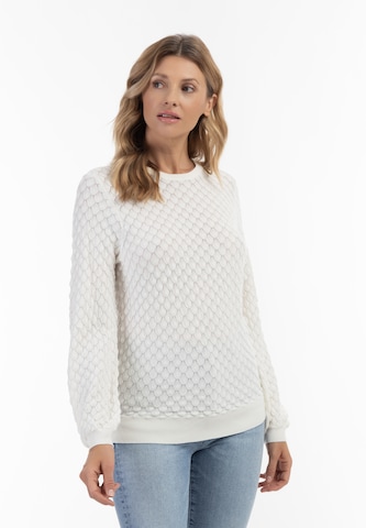 Usha - Pullover em branco: frente